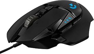 Logitech G G502 HERO High Performance Gaming Mouse | 25K HERO Sensor, 25,600 DPI, RGB, Adjustable Weights, 11 Programmable Buttons, Built-in Memory, PC/Mac/Laptop - Black