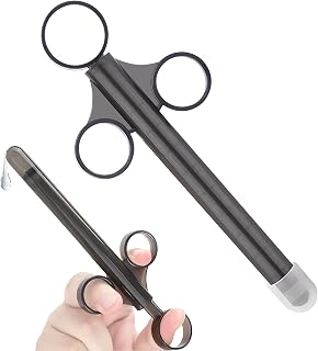 Lube Applicator Injectors with 10ml Precise Scales, 6.5” Long, Anal Shooter with Air-Proof Silicone Cap, Lubricant Applicator for Men, Women & Couples