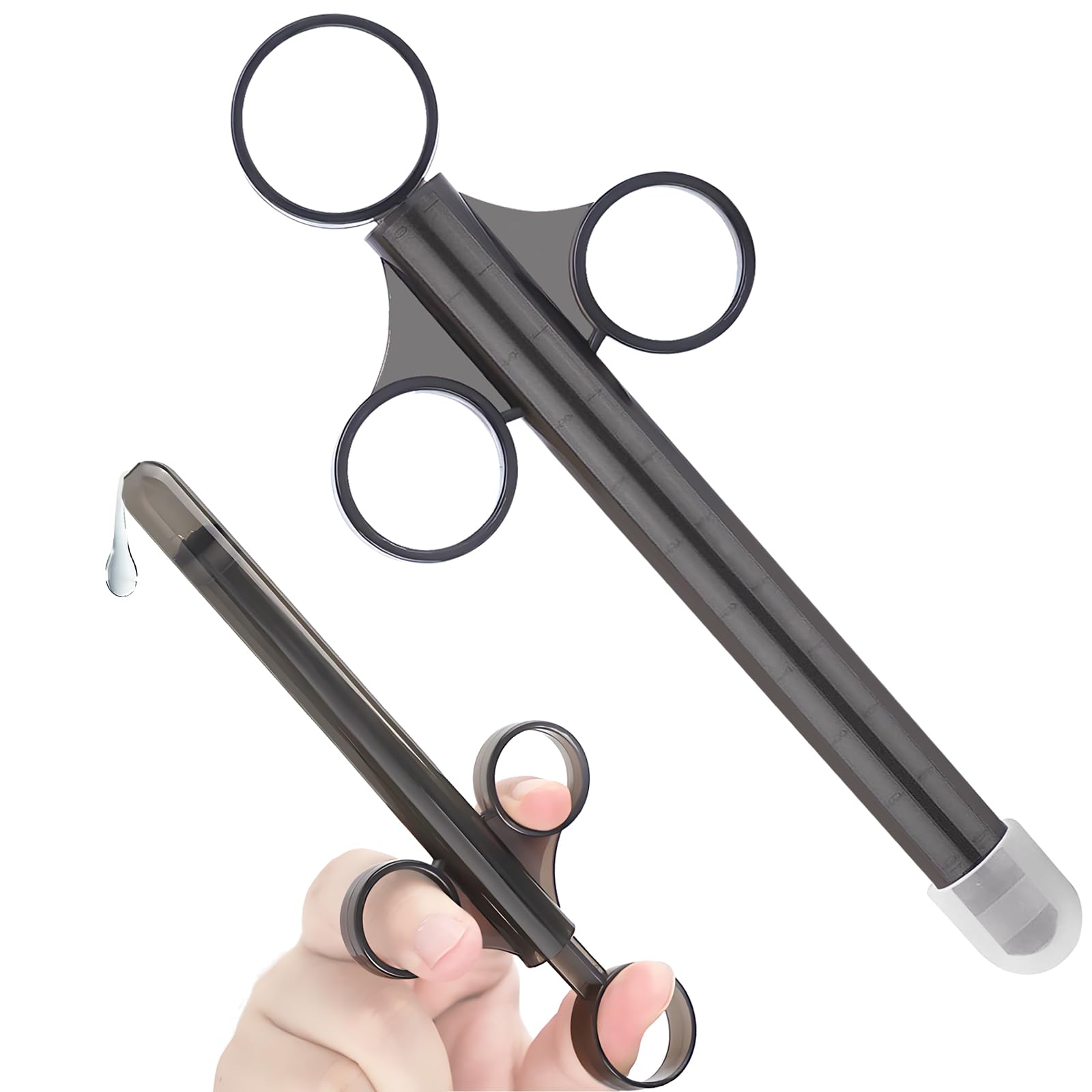 Lube Applicator Injectors with 10ml Precise Scales, 6.5” Long, Anal Shooter with