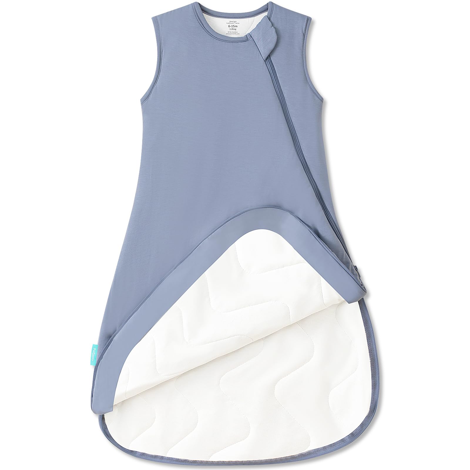 PurComfy Supersoft Bamboo Viscose Sleep Sack, 1.0 TOG Baby Sleeping Bag | Ideal 