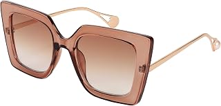 FEISEDY B2625 Women's Square Cat Eyes Large Sunglasses
