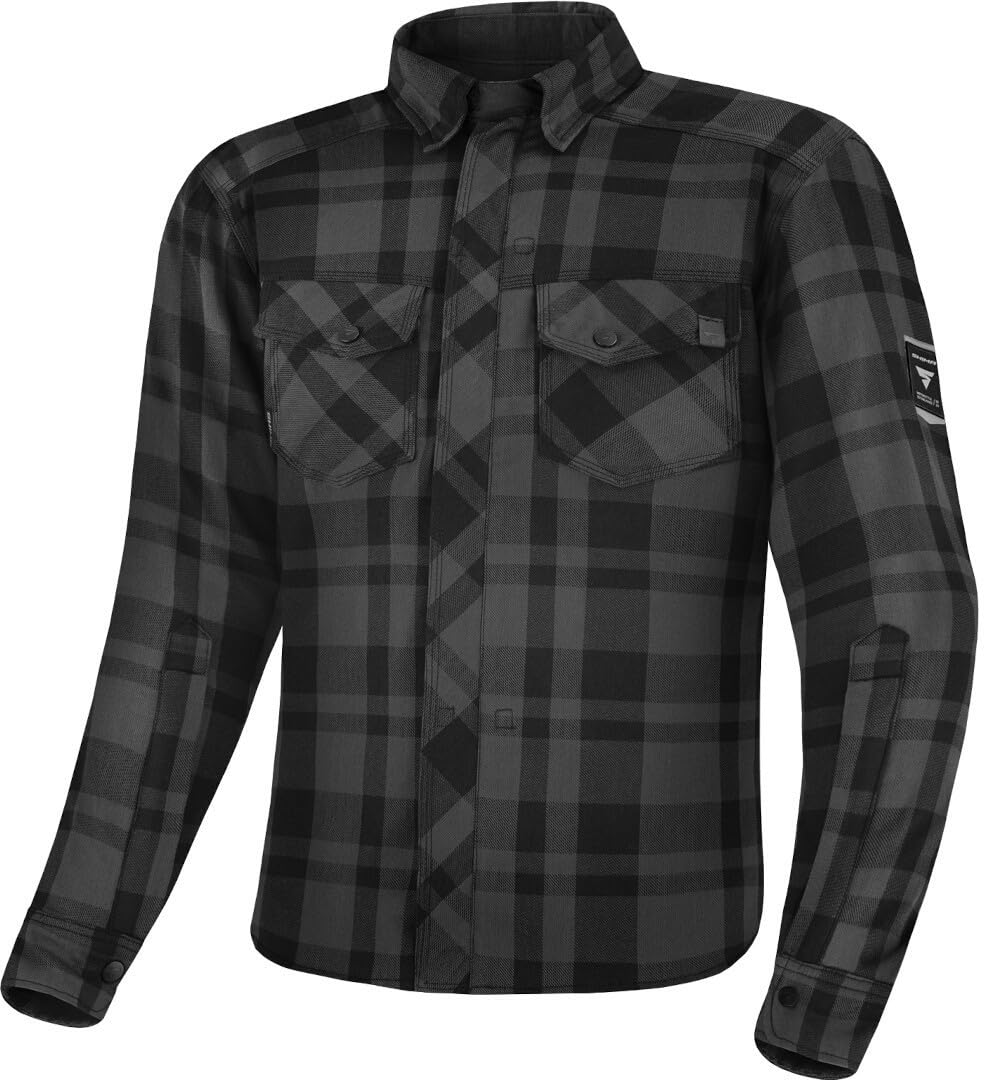 SHIMA RENEGADE MEN 2 Motorcycle Shirt for Men - Armored Plaid Biker Flannel Jack