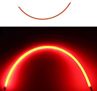 Red 130mm Edison Bulb 3v Cob LED Filament Flexible Lamp Parts Warm Light Edison Bulb Light Accessories Flexible Filament,Double Heads Light Bulbs(130mm)