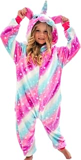 Ceruwum Girls Unicorn Sleepsuit Kids Unicorn Onesie Pyjamas