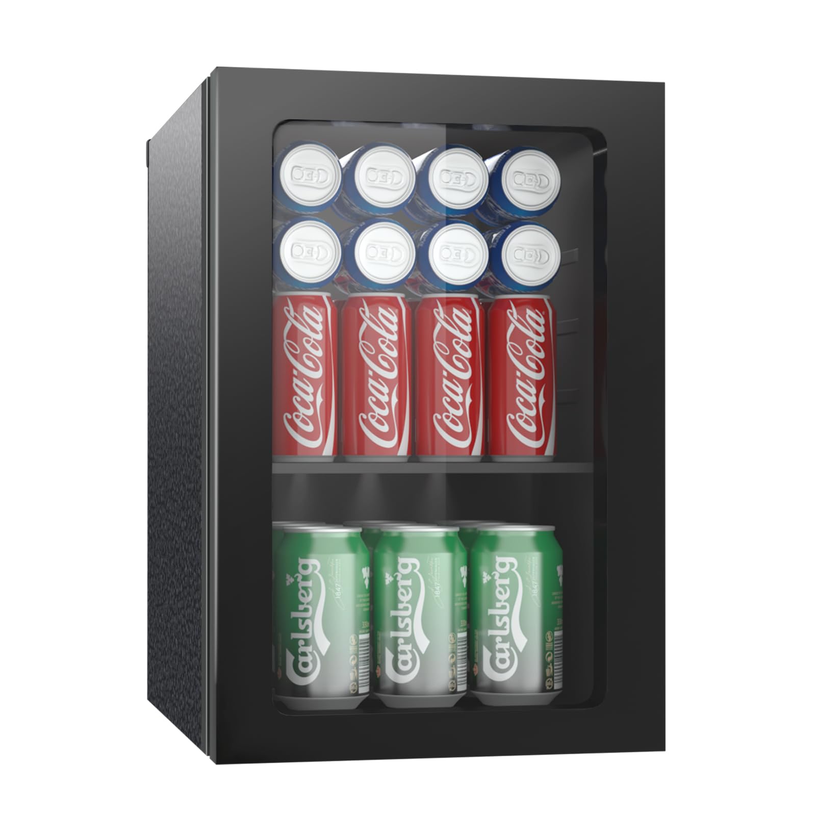 Erivess 24 Can Mini Fridge, 0.6 Cu.ft Beverage Refrigerator Cooler, Black | 18L,