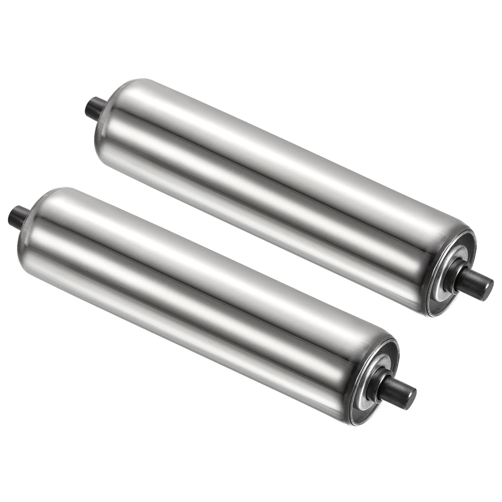 PATIKIL Conveyor Roller 2" Diameter 10" Length, 2 Pack Stainless Steel Gravity T