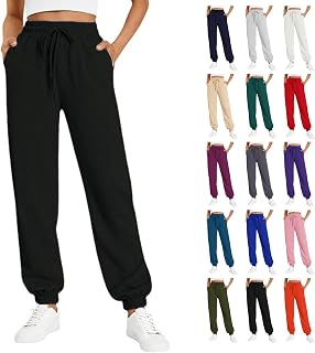 Sweatpants for Women Elastic Haist Waist Cinch Bottom Jogging Pants Fleece Work Lounge Yoga Track Pants Cuff Bottoms Joggers