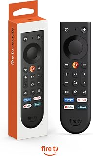 Amazon Fire TV Remote (newest model), new ergonomic design, TV power/volume controls, and press and ask voice control with Alexa