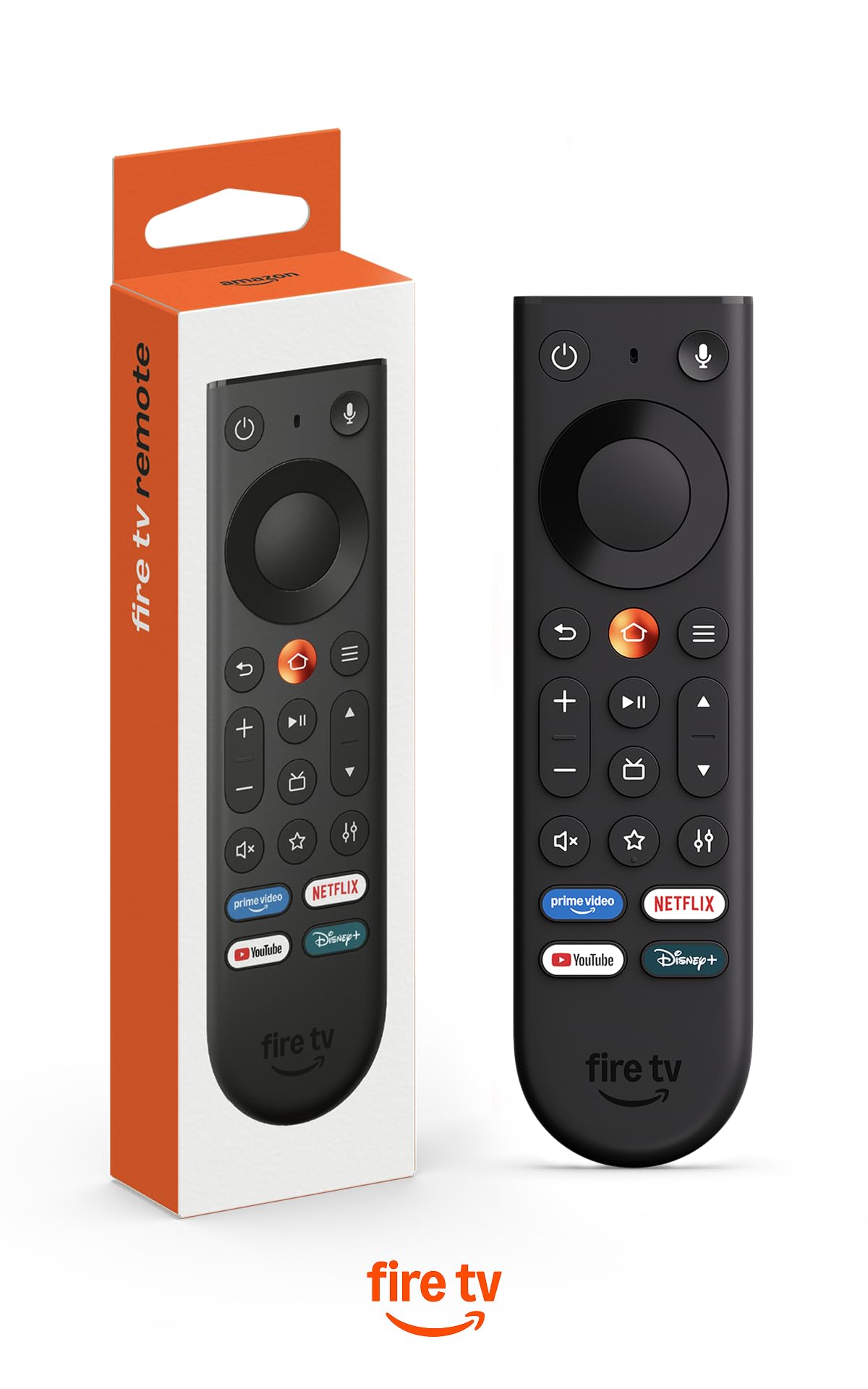 Amazon Fire TV Remote (newest model), new ergonomic design, TV power/volume cont