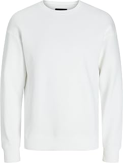 JACK & JONES Men's Relaxed Fit Sweatshirt JJEBRADLEY Sweat Crew NOOS