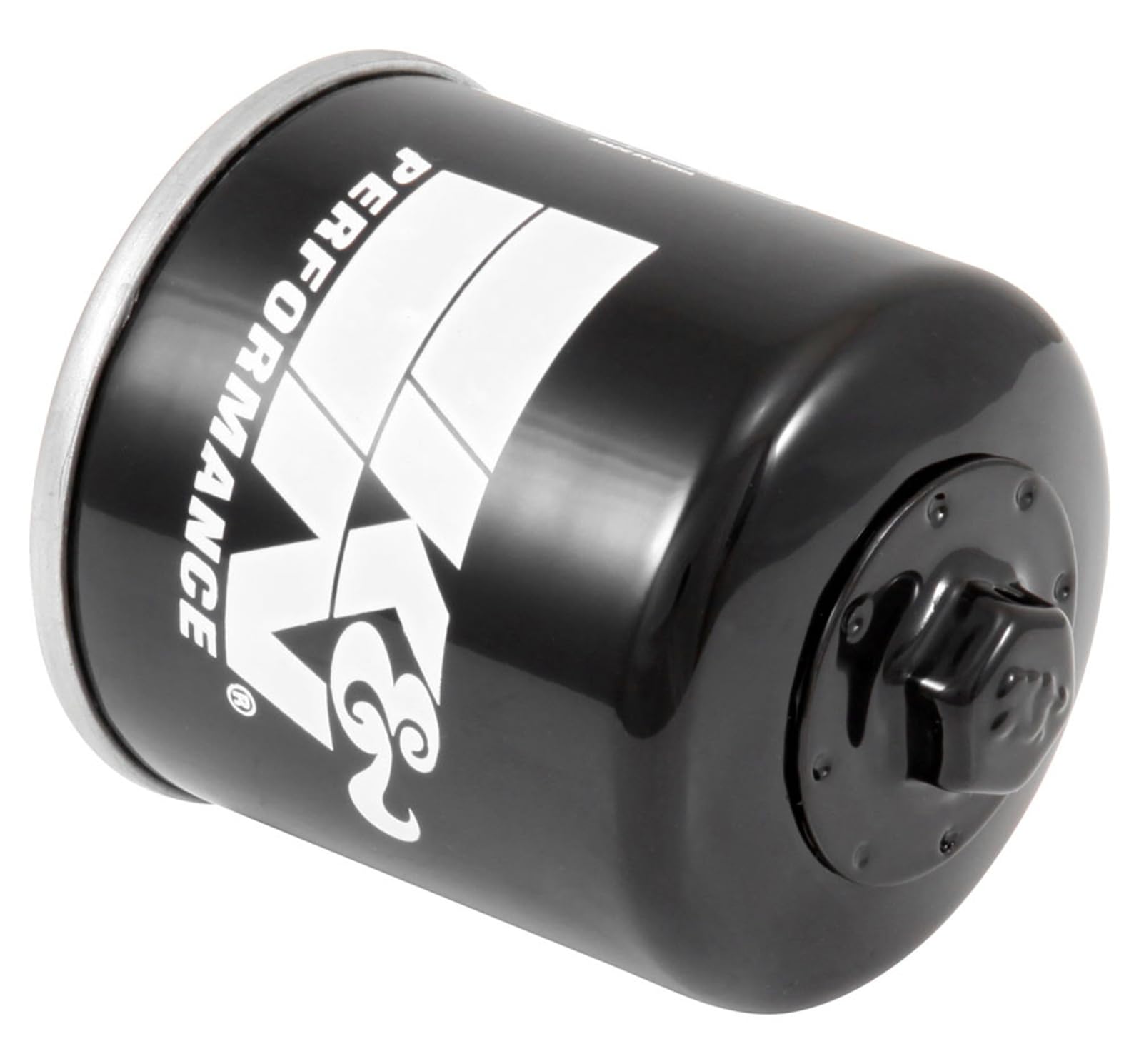 K&amp;N Motorcycle Oil Filter: High Performance Black Oil Filter with 17mm nut d