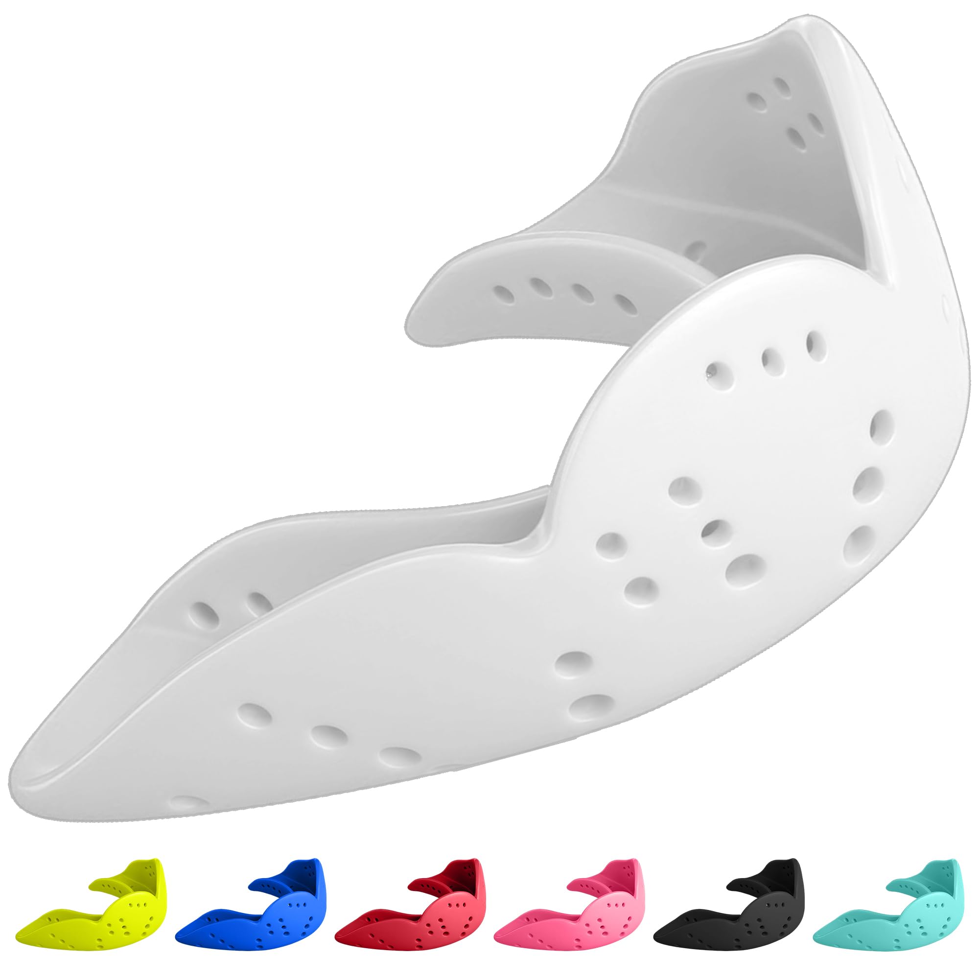 SISU Mouth Guard Aero - Snow White - Ultra Slim Gumshield for Adults & Kids - Cu