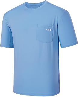 Bassdash Men's Short Sleeve Pocket T-Shirt UPF 50+ Performance UV Sun Protection Fishing Hiking Kayak Sports Shirts