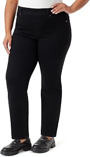 Gloria Vanderbilt Women's Jeans Shape Effect Pull On High Rise Straight Leg Jeans Plus