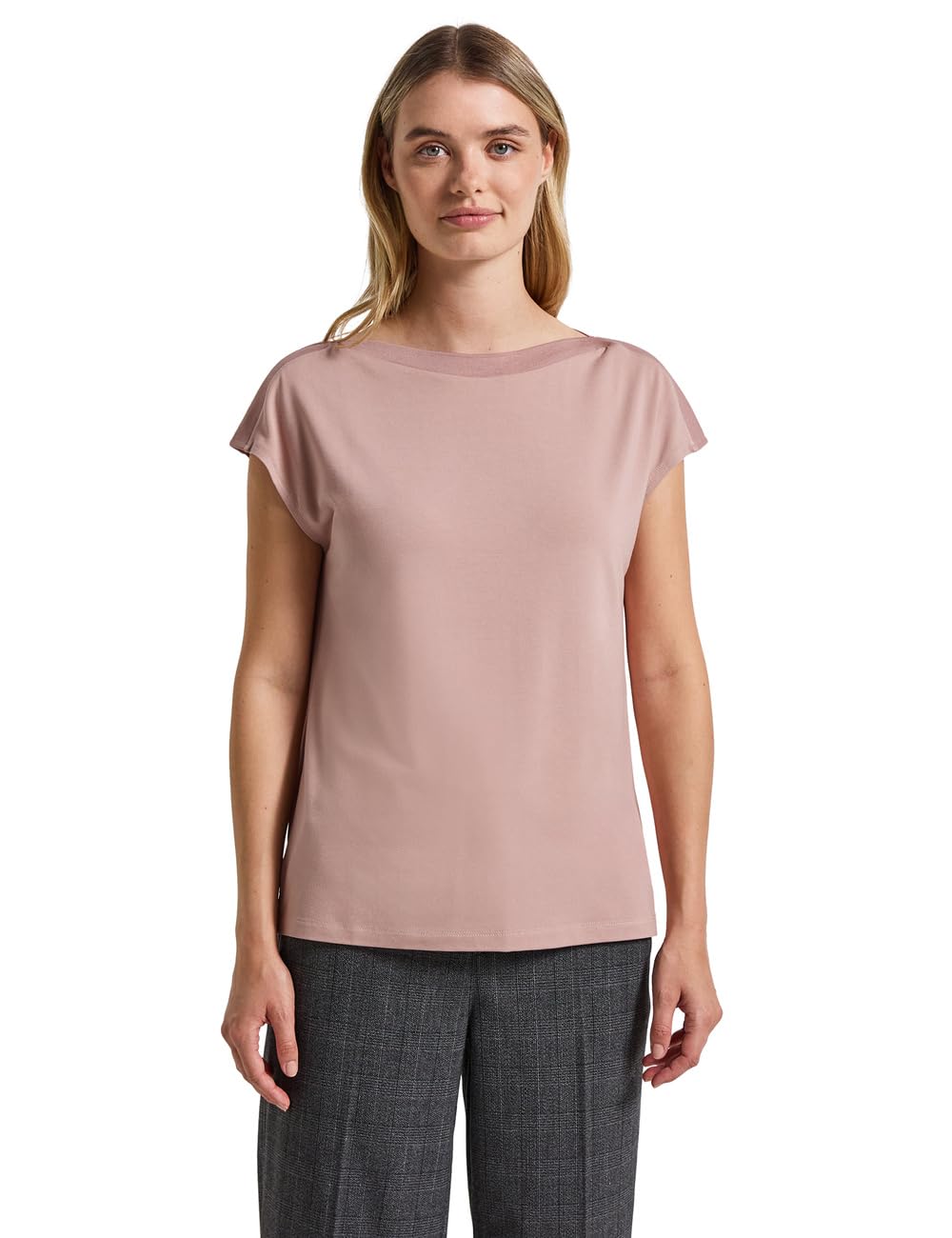Street One 3222957 Women's T-Shirt with Ribbed Detail (Pack of 1)