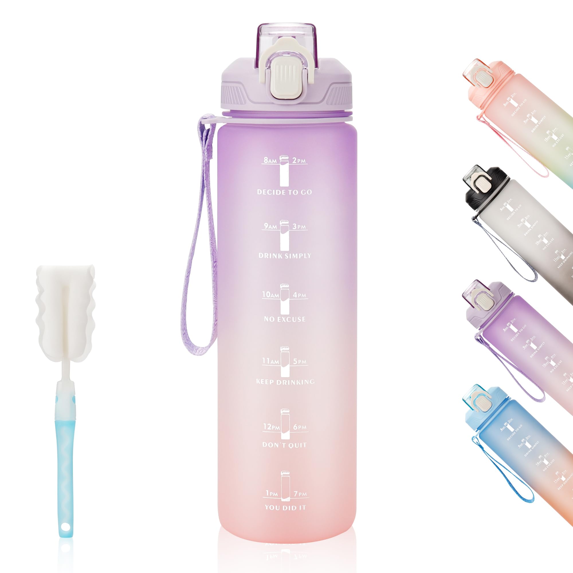 YC Kitchen Sports Water Bottle 1L | Leakproof and BPA Free Sports Water Bottle f