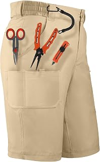 Palmyth Men's Fishing Short Quick Dry 10.5" UPF 50+ Cargo Shorts