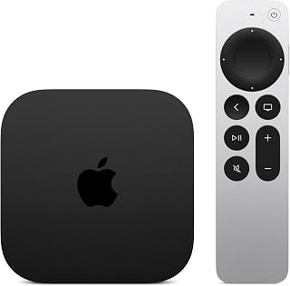 Apple TV 4K (4th generation) | 4K Dolby Vision, HDR10+, Dolby Atmos, Siri AI, Far-field mics, Home theater surround sound, Siri Remote with Find My