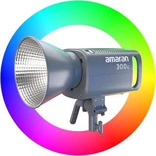 Amaran 300C (RGB, 300Watt)- Continuous Point-Source LED Light, Video Monolight, Full Colour for Photographer, Studio - Bluetooth 5.0 Mesh, Standard Bowens Mount, Green-Magenta Adjustment