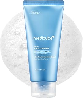 medicube Facial Cleanser Zero Foam Cleanser for Pore & Excess Oil Care | Daily Gentle Cleansing Foam - Excess Sebum Control, Hydration, Pore Minimization, Korean Skincare, Sensitive Skin, 4.23 oz