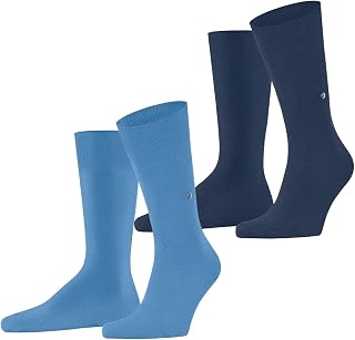 Burlington Men's Everyday 2-Pack Socks Breathable Cotton Reinforced Hard-Wearing Soft On Skin Plain Classic For Dress Casual Business Looks Multipack 2 Pairs
