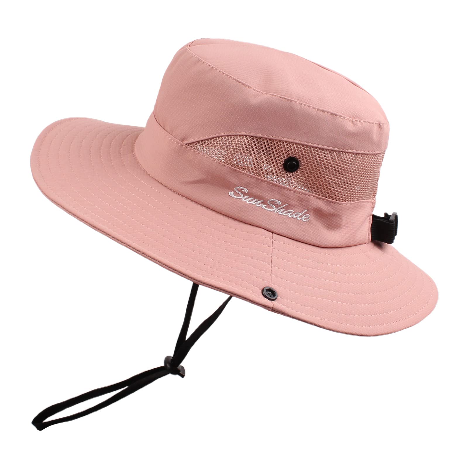PESAAT Women Men Fishing Hat Summer Sun Hats for Women UV Protection Wide Brim B