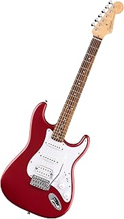 Fender Squier Debut Stratocaster HSS Beginner Electric Guitar, Dakota Red | Electric guitar for beginners, HSS pickups, 2-year warranty, free lessons included, satin finish