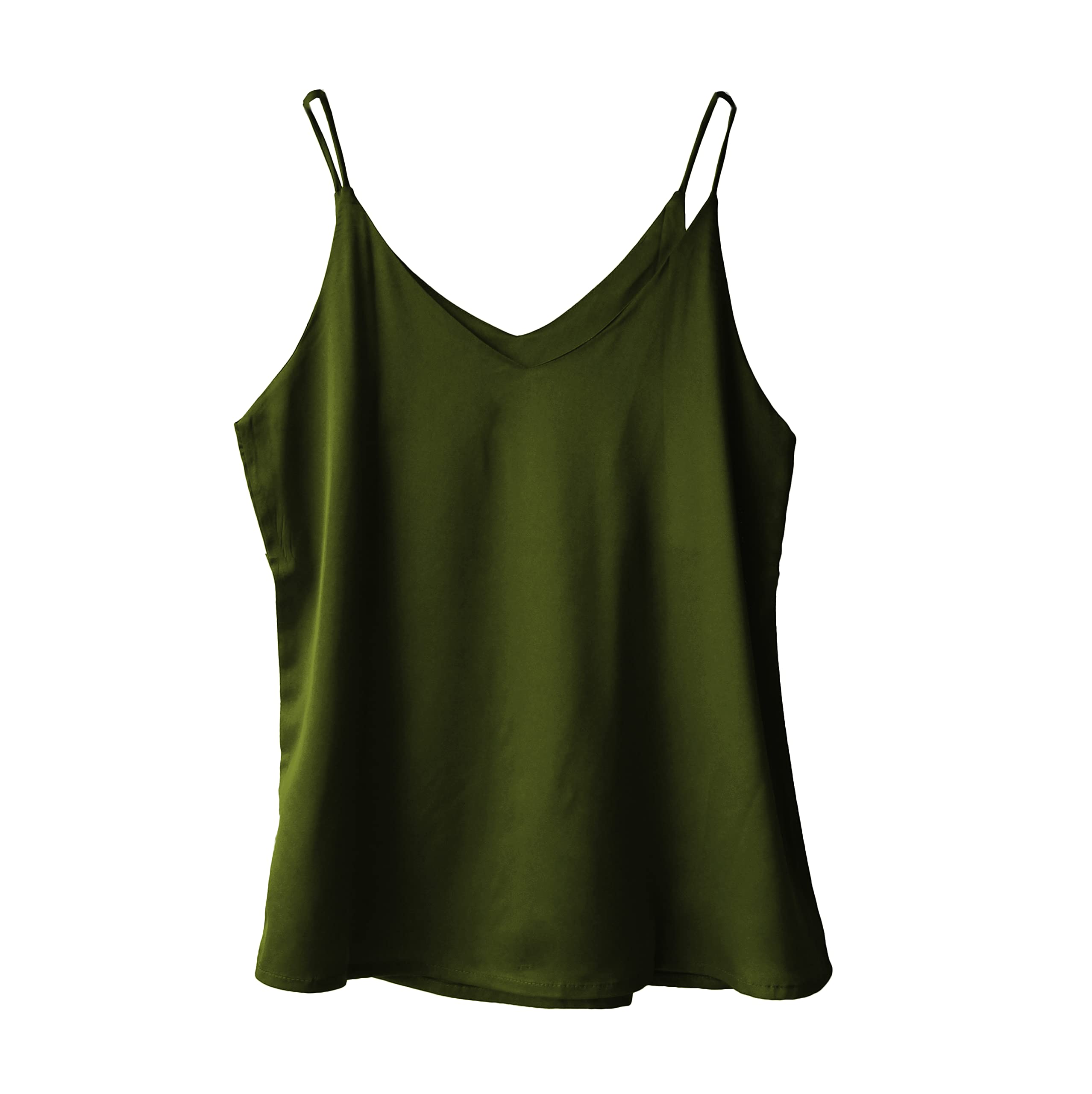 Wantschun Womens Satin Silk Camisole Cami V-Neck Vest Top Blouse Tank Shirt