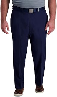 Haggar Herren Big and Tall Cool Right Performance Flex Solid Classic Fit Flat Front Pant Freizeithosen