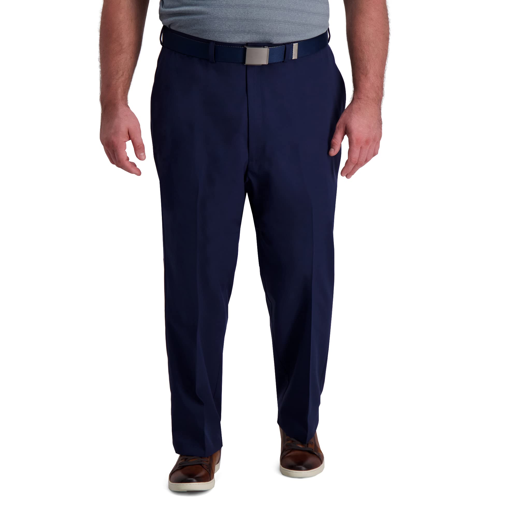 Haggar Herren Big and Tall Cool Right Performance Flex Solid Classic Fit Flat Fr