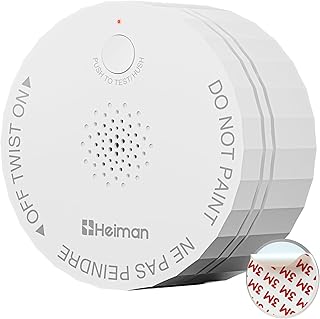 Heiman Smoke Detector, 10-Year Battery Powered Mini Smoke Alarm for Home | Photoelectric Fire Alarm, CAN/ULC-S531 Certified, Portable Small Compact, Test Silence Button, RV, Travel