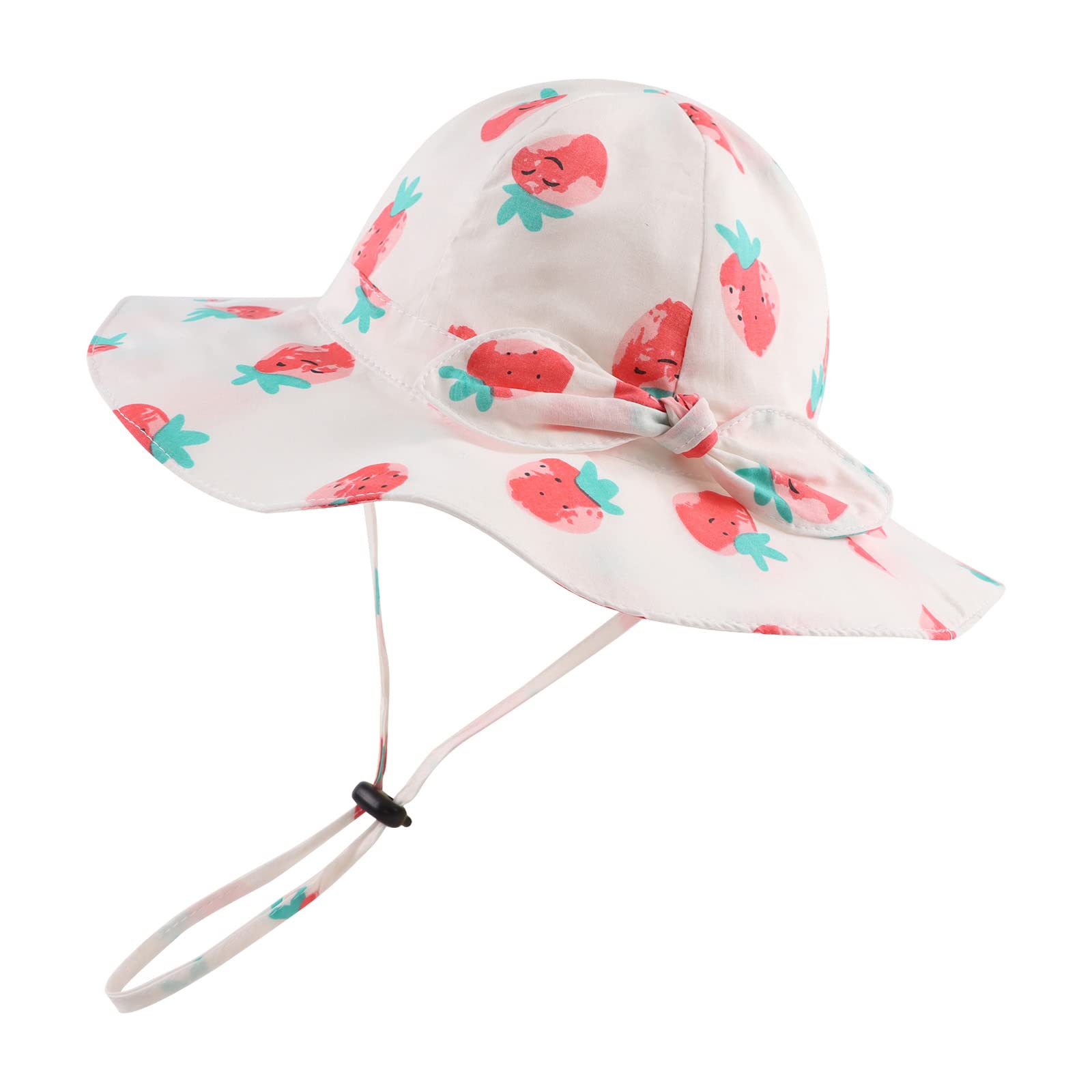 Zsedrut Bow Baby Girls Cotton Hat Summer Sun Cap Infant Toddler Wide Brim Girl B