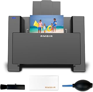 AMBIR Photo Scanner with Photo Cleaning Kit Bundle – Scan Photos in Seconds, Auto Crop & Deskew, 300/600 DPI High Resolution Scanning, Restore & Organize with Software, Mac & PC Compatible