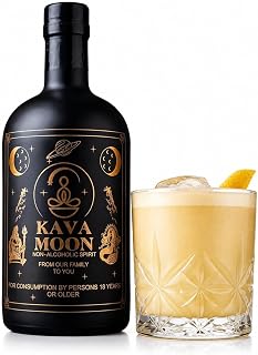 Kava Moon Signature Kava Drink - Non-Alcoholic Spirit 750ml, 300mg Noble Kavalactones per Shot, 17 Servings - Alcohol Alternative for Relaxation, Sugar-Free, Citrus, Third-Party Lab Tested