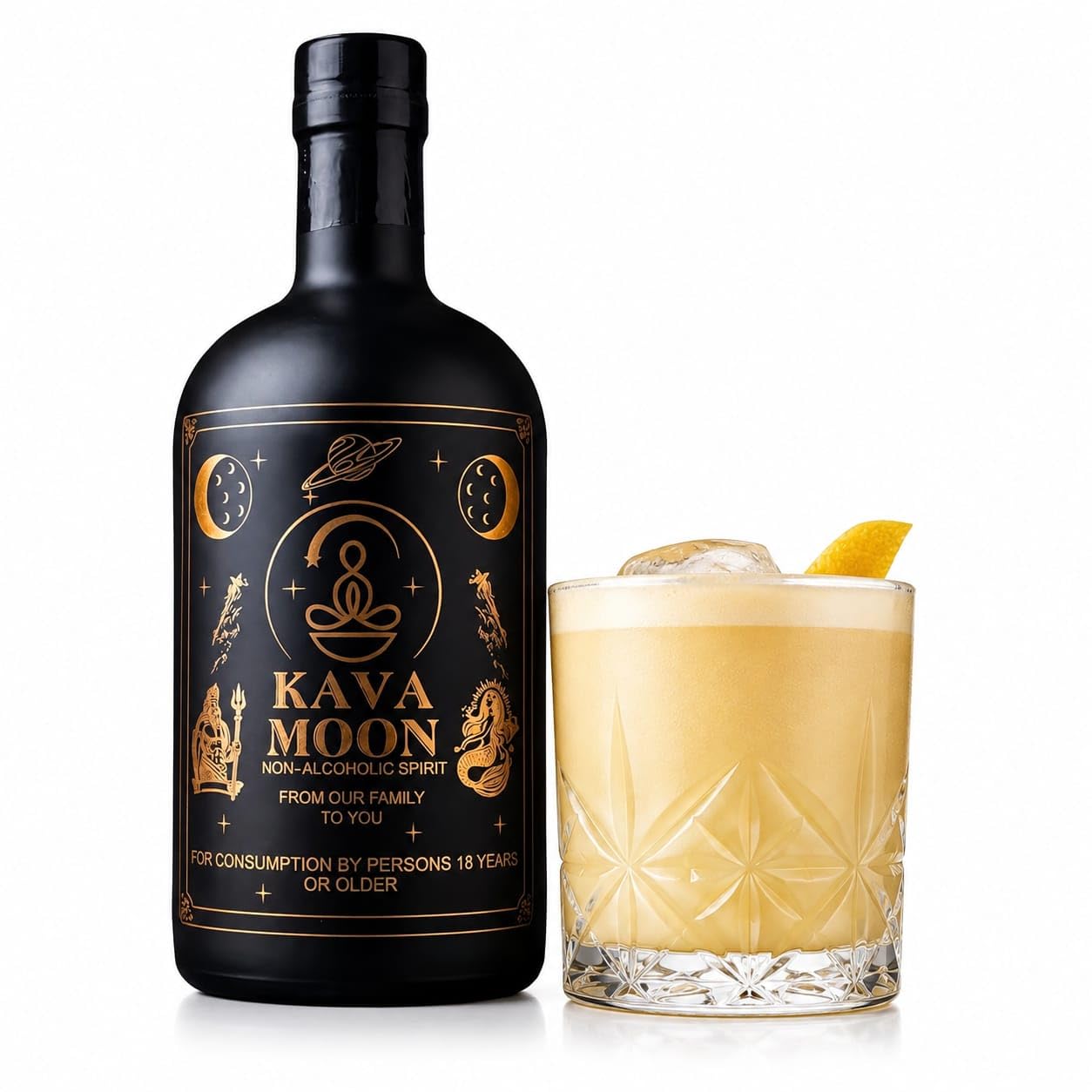 Kava Moon Signature Kava Drink - Non-Alcoholic Spirit 750ml, 300mg Noble Kavalac