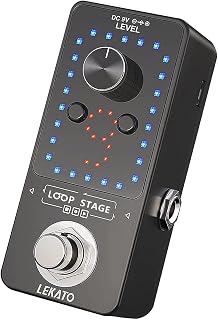 LEKATO Guitar Looper,Built-in Tuner,Bass Loop Effect Pedal(9 Loop Tracks,Max 40 Minutes Overdub Recording) Electric Guitar Loop Machine,Musicial Gears for Guitars/Bass/Keyboard/Drum