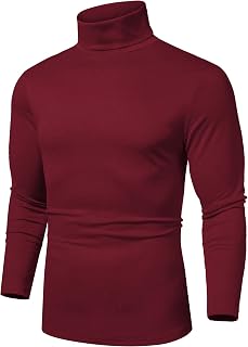 COOFANDY Men's Slim Fit Basic Turtleneck Long Sleeve Lightweight Pullover Sweaters Casual Knitted Tops