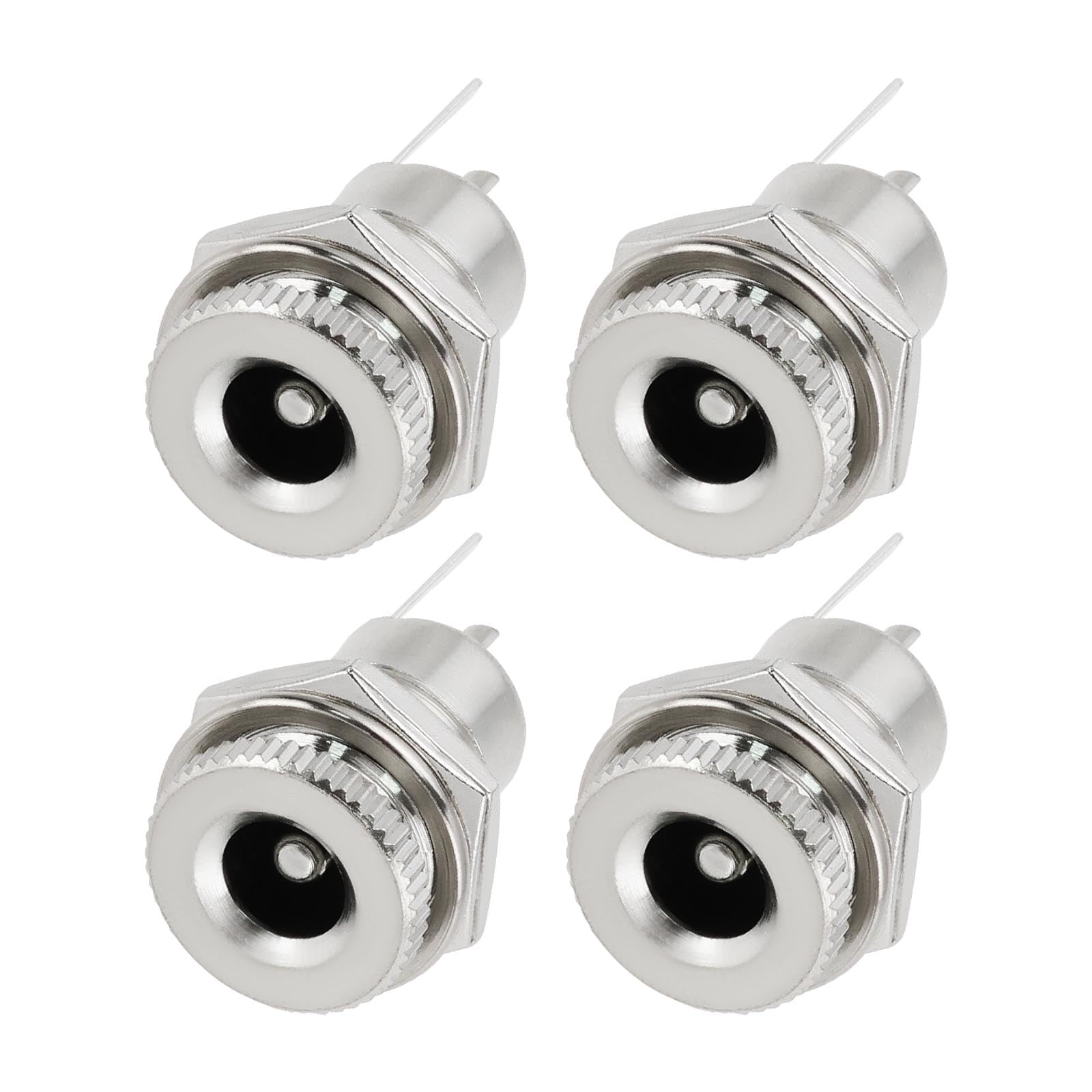 YINETTECH 4 Sets 5.5mm x 2.5mm Female DC Power Jack Socket Panel Adapter 2 Pin S