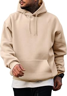 JMIERR Mens Fleece Lined Oversized Hoodie Pullover Sweatshirts