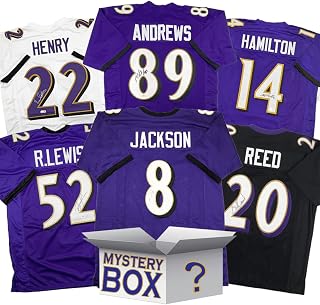 Autographed/Signed Baltimore Football Jersey Mystery Box with PSA JSA or Beckett COA