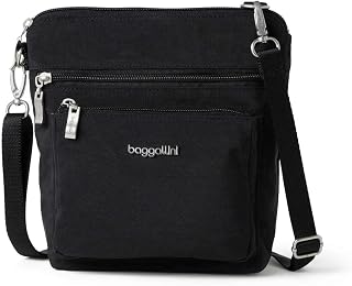 Baggallini Women's Modern Pocket Crossbody Bags for Women 9x8.5 Lightweight Water-resistant Travel Bag Purse Handbag Shoulder Bag W/Rfid Modern Pocket Crossbody