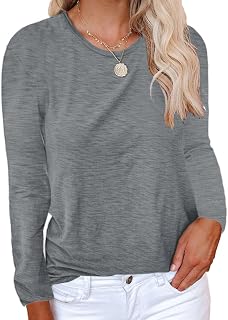 Cicy Bell Women's T-Shirt Blouses and Shirts Crew Neck Cotton Summer Casual Loose Women's T-Shirt
