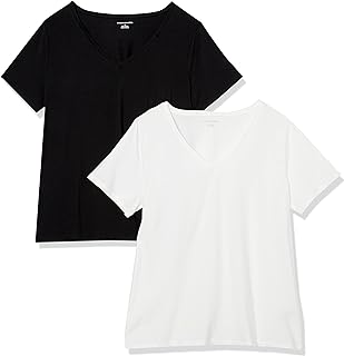 Amazon Essentials Women's Plus Size Short Sleeve V Neck T Shirt