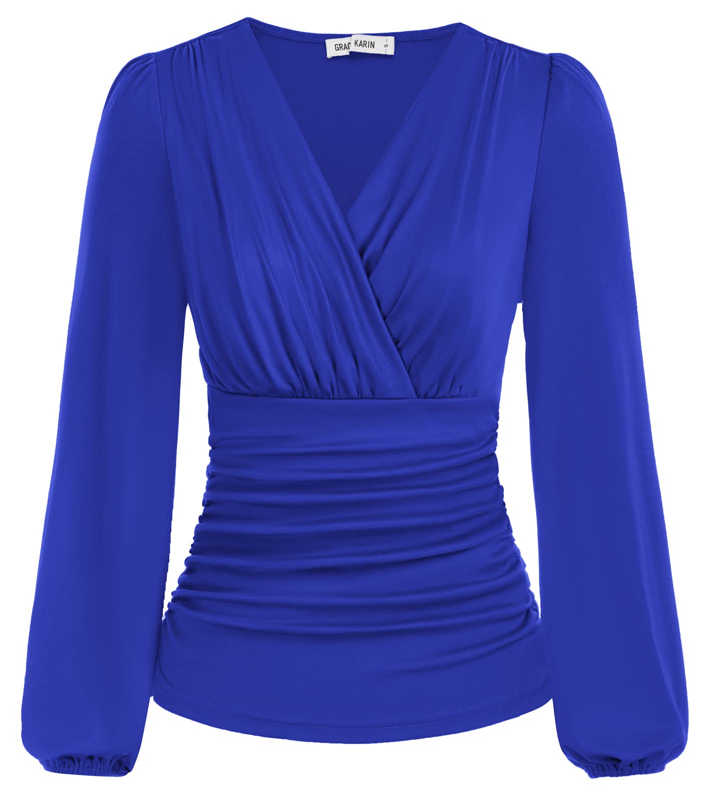 GRACE KARIN Shiny Shirt for Women Short Sleeve Elegant Sequin Shirt Tunic