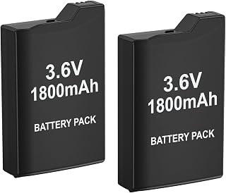 DGBOSEN 2PCS Battery for PSP, 3.6v 1800mAh Rechargeable Replacement Batteries Replacement for PSP 1000 1001, PSP-110 (1002, 1003, 1004, 1005, 1006, 1007, 1008, 1010), PSP Fat Console