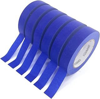 COSIMIXO Blue Original Multi-Surface Painter's Tape,0.94 inches x 60 Yards 6 Rolls Residue Free Wall Painting Blue Masking Tape with Sharp Lines