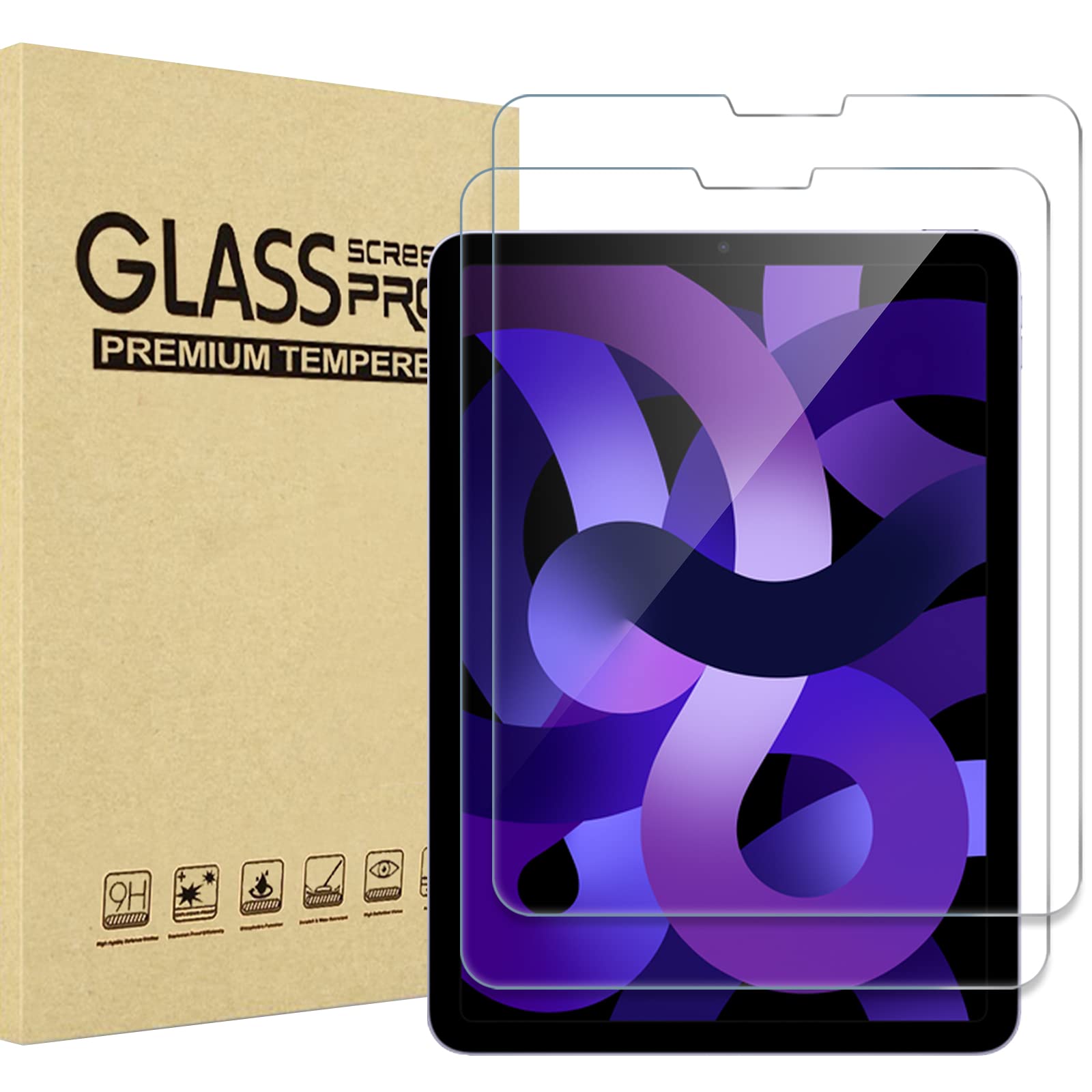 ProCase 2 Pcs Screen Protector for iPad Air 5/4, iPad Pro 11 3rd 2nd 1st