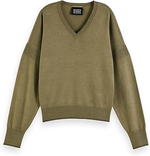 Scotch & Soda Women's Relaxed-fit V-Neck Pullover Sweater (Pack of 1)