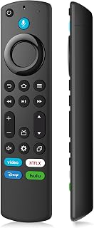 Replacement Fire Remote with Voice Control, Compatible for TV Stick (2 Gen/3 Gen/HD/4K/4K Max/Lite), TV Cube (1st/2nd/3rd Gen),Fire-Smart TV 3rd Gen Insignia-Pioneer Smart TV,