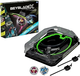 Beyblade X Xtreme Battle Set with Beystadium Arena Featuring X-Celerator Rail, 2 Right-Spinning Top Toys, 2 Launchers, Toys for Boys and Girls, 8+